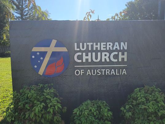 Church Sign with sunbeam